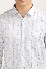 Smart Casual Premium Cotton Printed Shirt