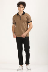 Zip-Up Smart Polo