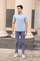 Aqua Slim Fit Chevron Polo T-Shirt