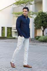 Dark Blue Premium Cotton Shirt