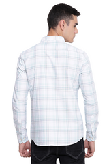 Light Green Premium Cotton Multicolor Check Shirt
