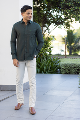 Dark Green Premium Cotton Shirt