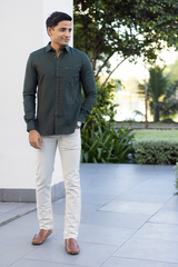 Dark Green Premium Cotton Shirt