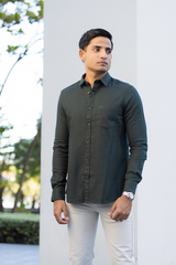 Dark Green Premium Cotton Shirt