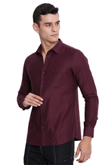 Maroon Soft Cotton Twill Shirt