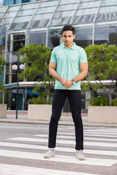 Mint Green Slim Fit Polo T-Shirt