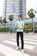 Mint Green Slim Fit Polo T-Shirt