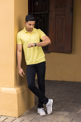 Sunshine Yellow Slim Fit Polo T-Shirt