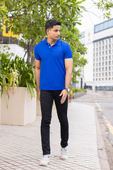 Rama Blue Slim Fit Polo T-Shirt