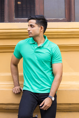 Emerald Green Slim Fit Polo T-Shirt