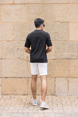 Black Shoulder Drop T-Shirt