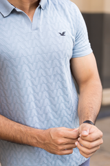 Aqua Slim Fit Chevron Polo T-Shirt