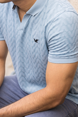 Aqua Slim Fit Chevron Polo T-Shirt