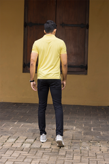 Sunshine Yellow Slim Fit Polo T-Shirt