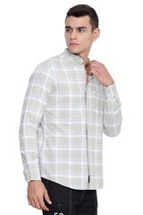 Light Green Premium Cotton Check Shirt