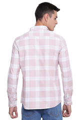 Light Pink Premium Cotton Check Shirt