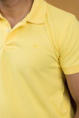 Sunshine Yellow Slim Fit Polo T-Shirt