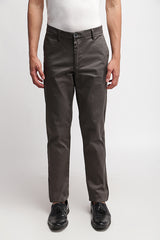 Olive Stretch Micro Printed Chino Trousers - SB1026 T-11
