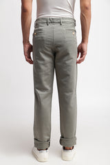 Green Stretch Solid Chino Trousers - SB1030 T-2