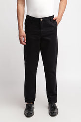 Black Stretch Printed Chino Trousers - SB1030 T-5