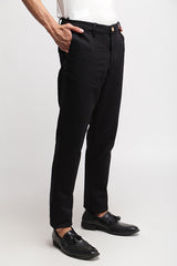 Black Stretch Printed Chino Trousers - SB1030 T-5