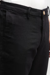 Black Stretch Printed Chino Trousers - SB1030 T-5