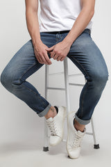 Blue Twill Classic Indigo Jeans - SB3026 J-35 N