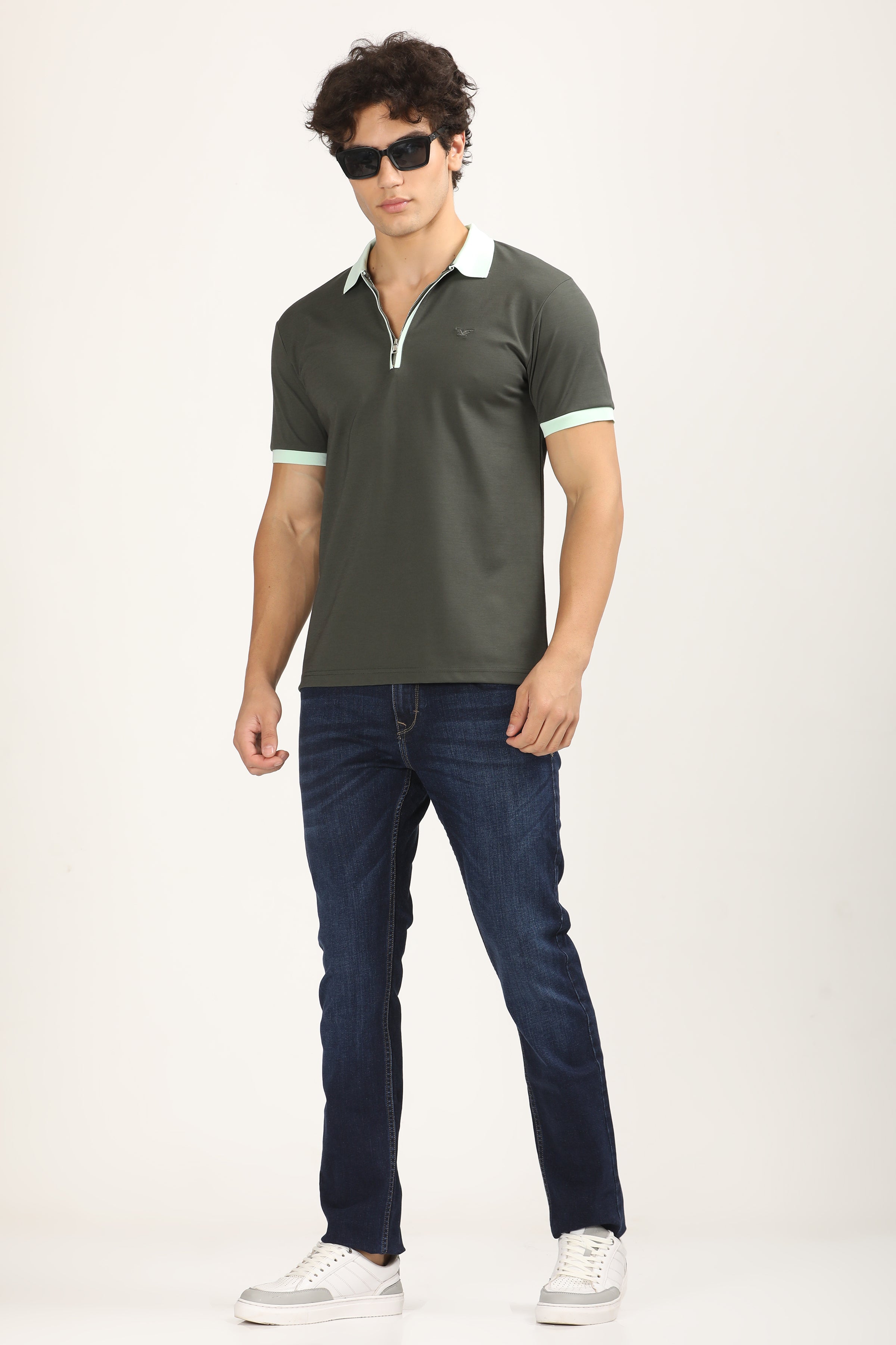 Zip-Up Smart Polo