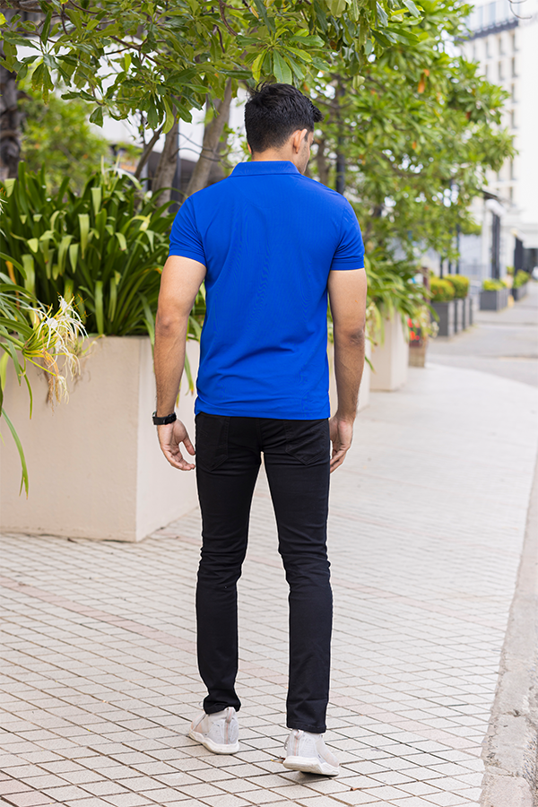 Rama Blue Slim Fit Polo T-Shirt