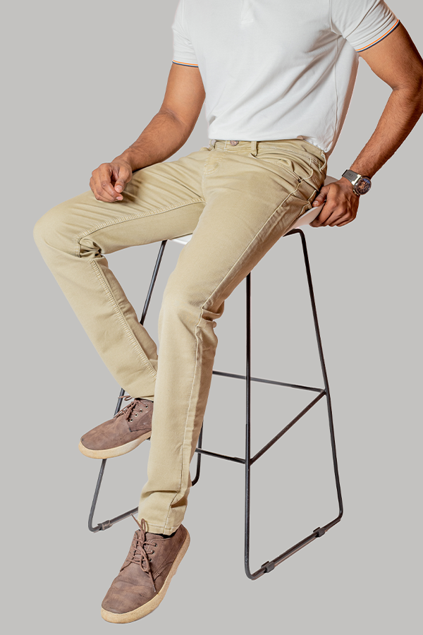 Beige Slim Fit Jeans