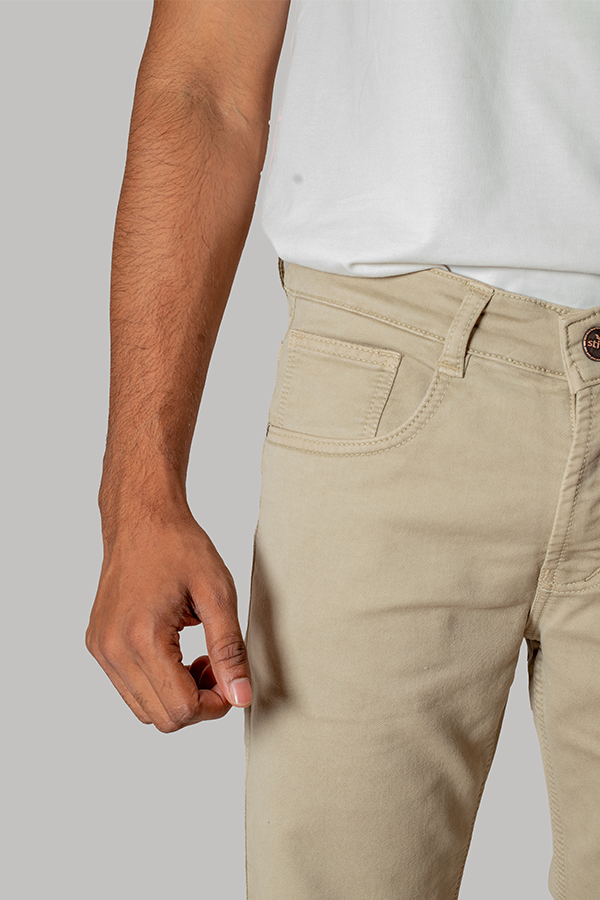Beige Slim Fit Jeans